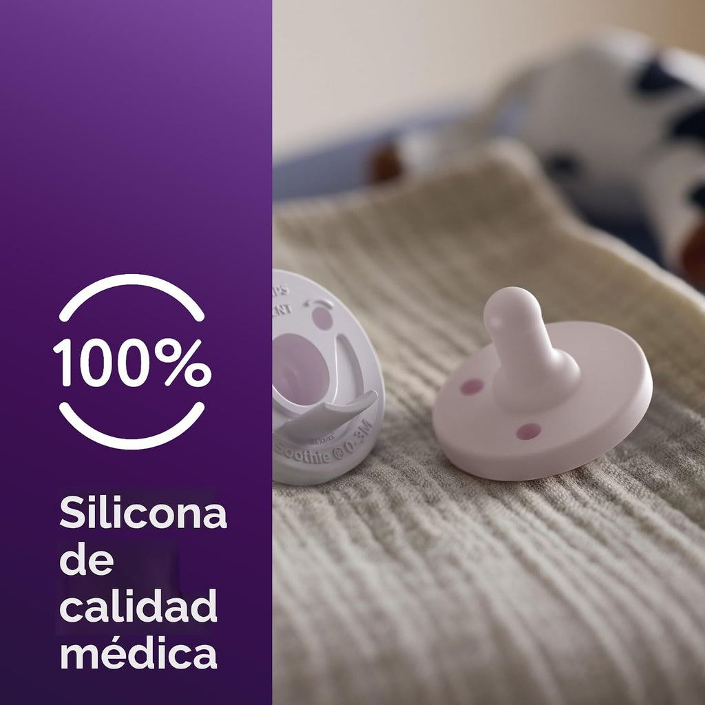 Philips Avent Soothie, chupetes de ortodoncia para bebés de  3 a 6 meses