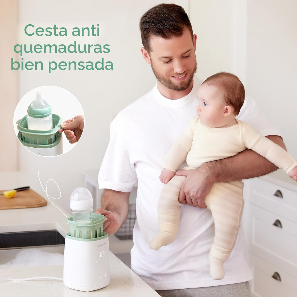 Momcozy Calentador de biberones, calentadores rápidos para todas las botellas con temporizador, control preciso de temperatura y apagado automático, calentador de botellas multifuncional para leche