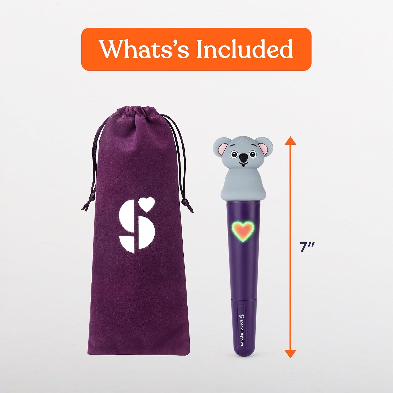 Special Supplies Buzz Pal - Kit de estimulación motora oral con cabezal intercambiable de textura suave, necesidades sensoriales tranquilas, habla de apoyo y autoalimentación, vibraciones suaves (koala)