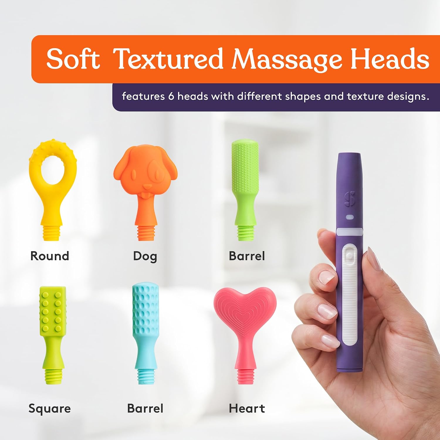 Special Supplies Buzz Buddy Kit de estimulación motora oral con 6 cabezales intercambiables de textura suave, calma las necesidades sensoriales, apoya el habla y estimula la autoalimentación, vibraciones suaves