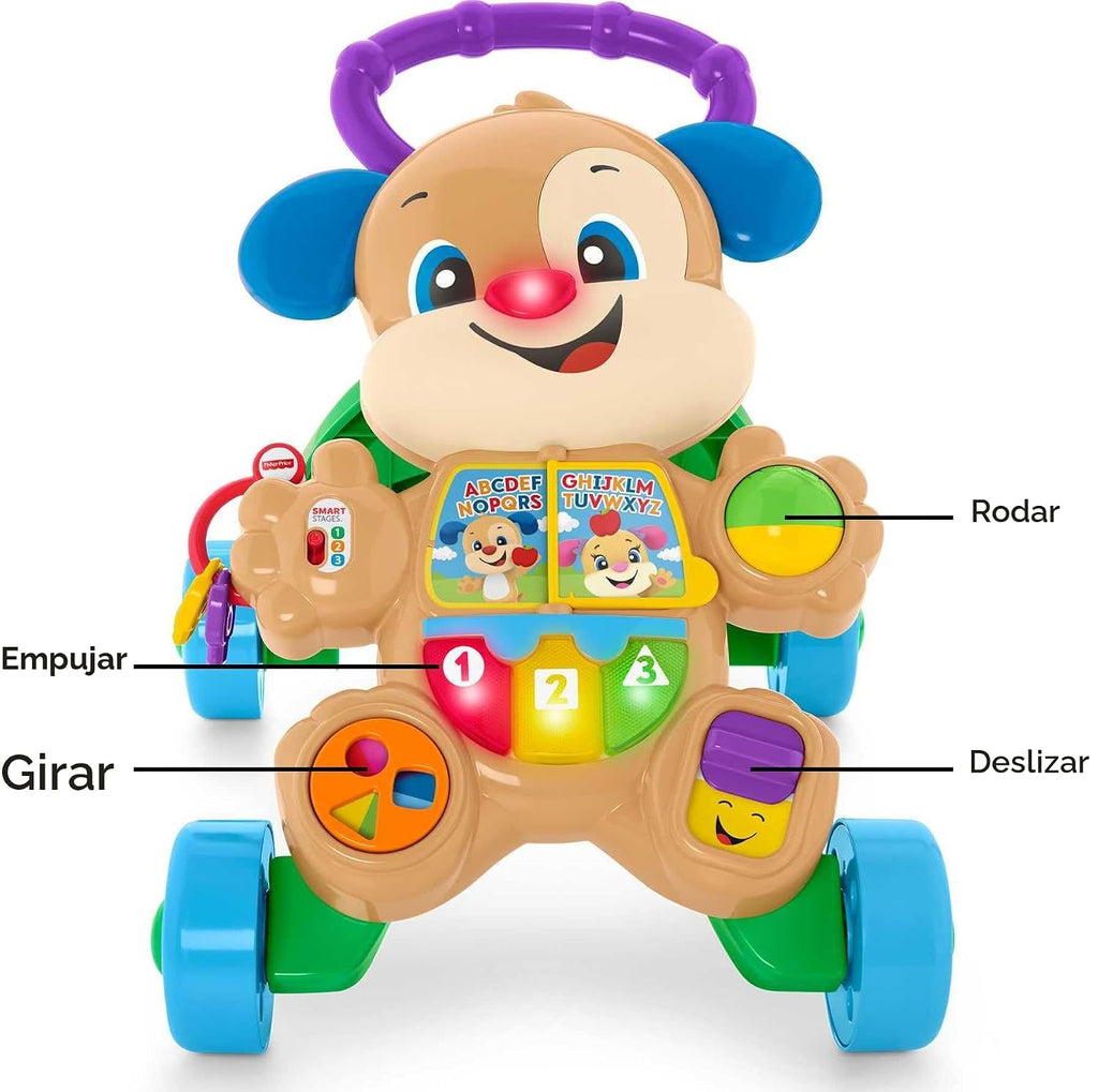 Fisher-Price Juguete para Bebés Laugh & Learn Smart Stages Puppy Walker con Música Educativa, Luces y Actividades para Bebés de 6+ Meses