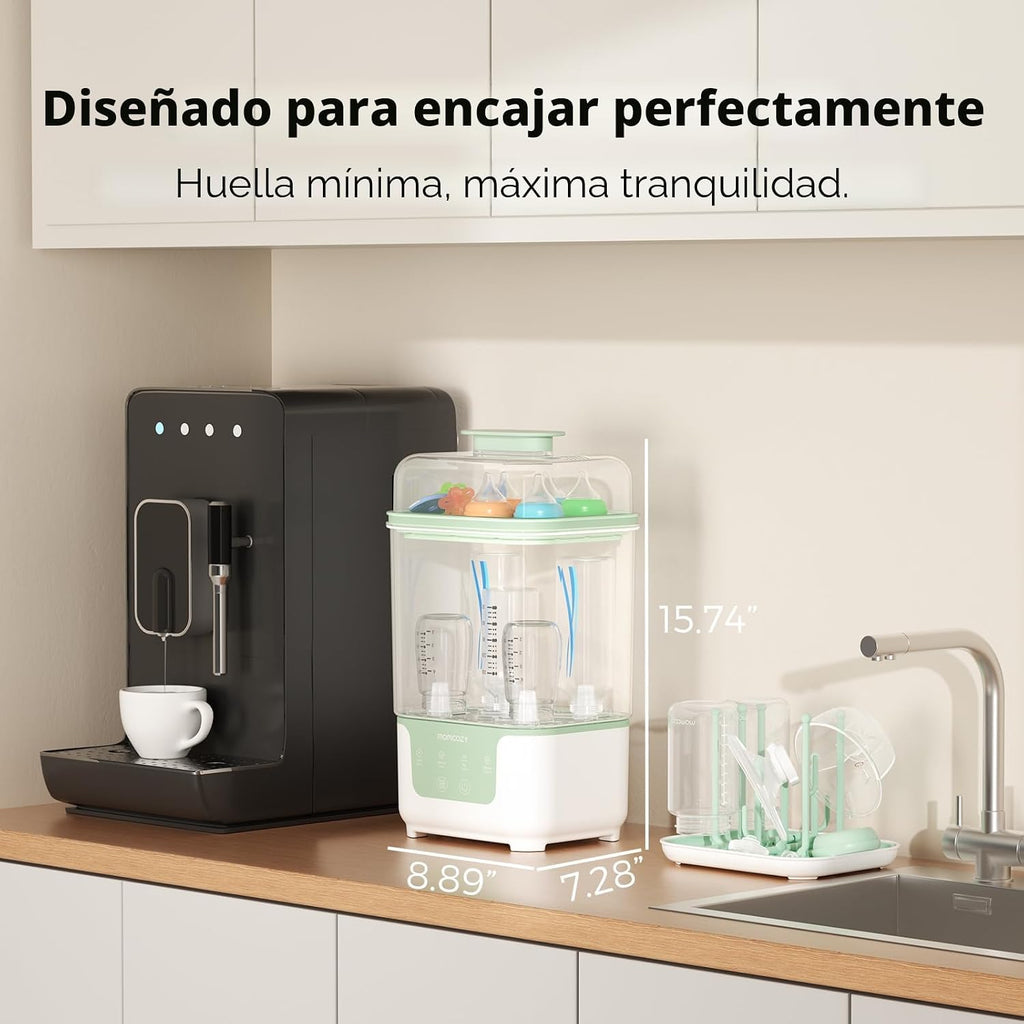 Momcozy - Esterilizador y secadora modular 4 en 1 para botellas compactas