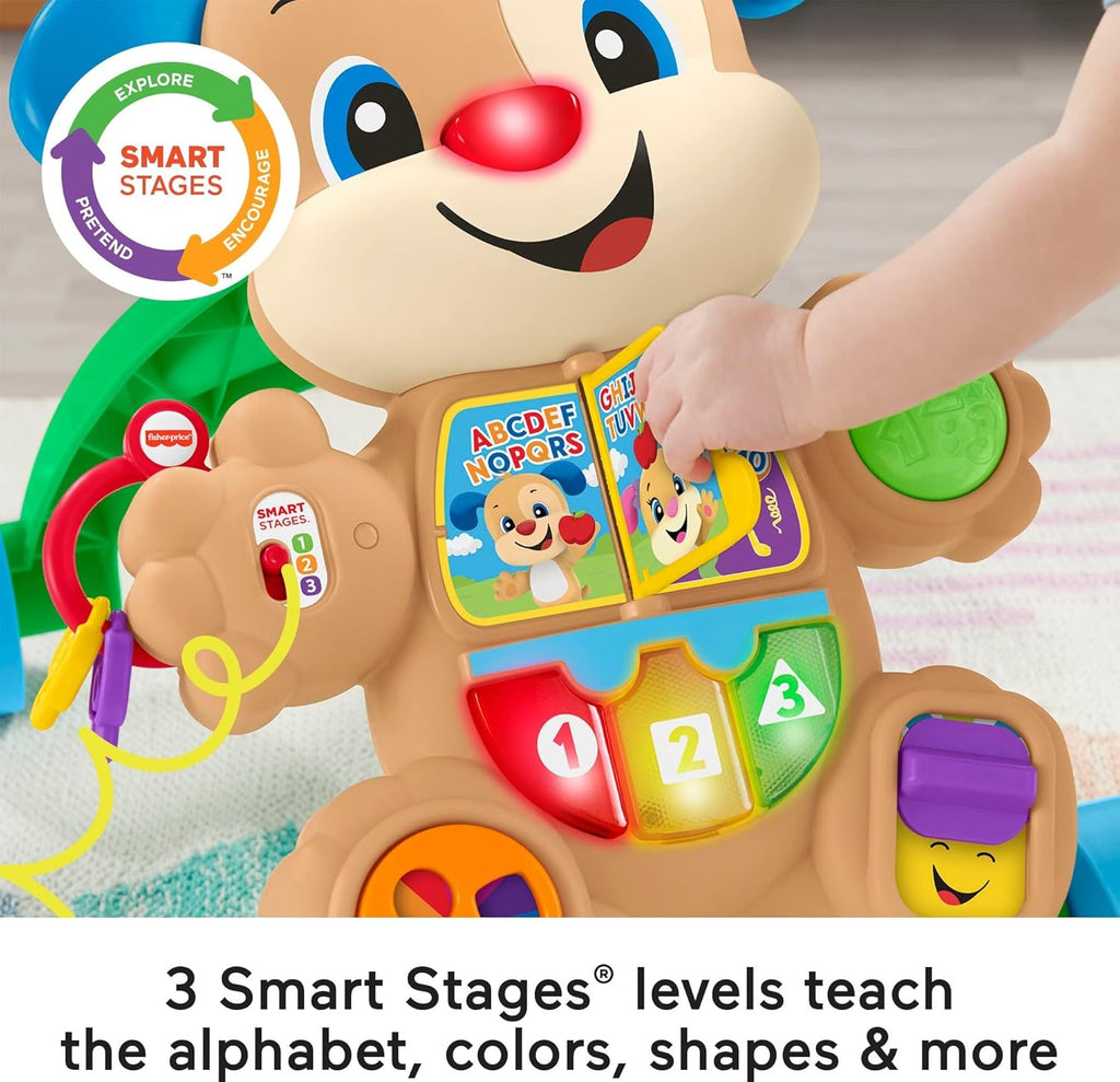 Fisher-Price Juguete para Bebés Laugh & Learn Smart Stages Puppy Walker con Música Educativa, Luces y Actividades para Bebés de 6+ Meses