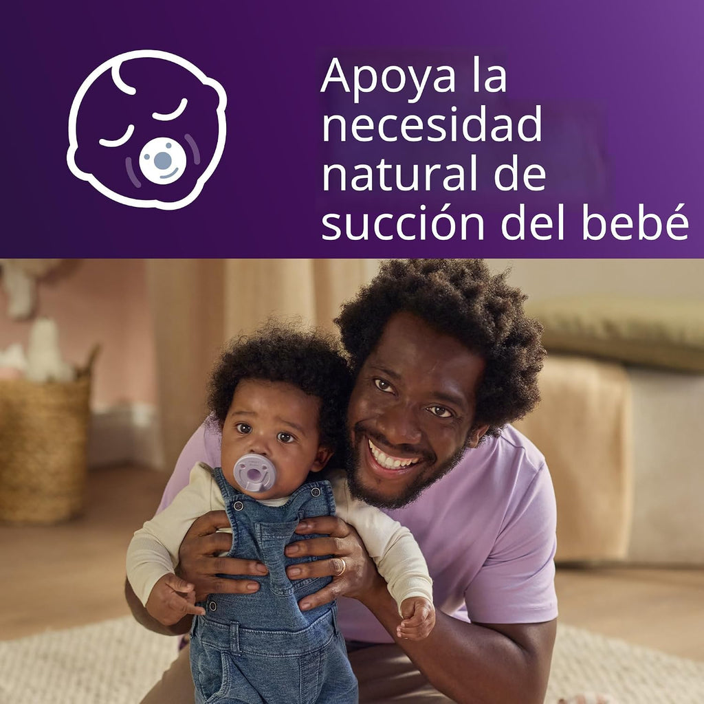 Philips Avent Soothie, chupetes de ortodoncia para bebés de  3 a 6 meses