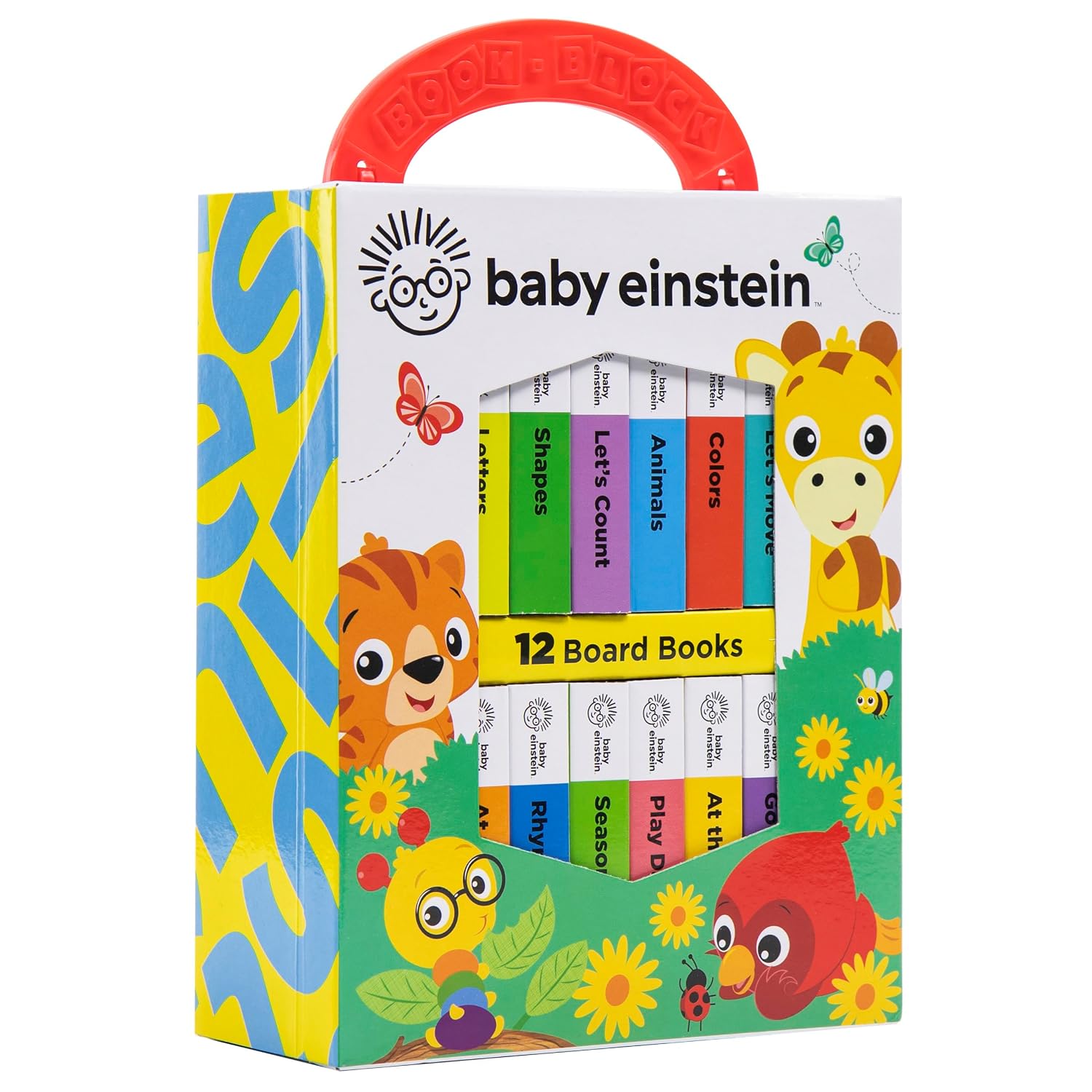 Baby Einstein - My First Library Board Book Block 12 Book Set - Primeras palabras, alfabeto, números y más