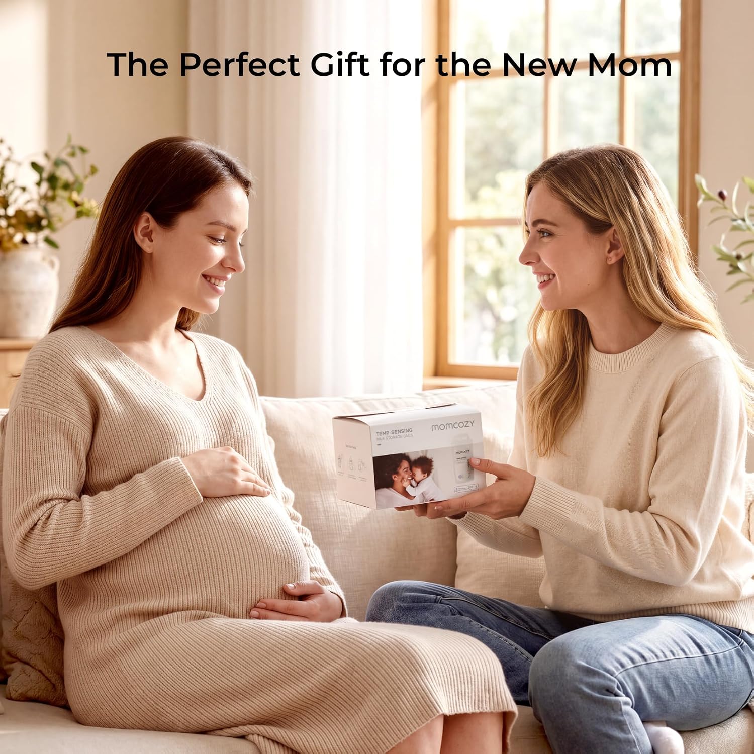 Momcozy 50 Bolsas de almacenamiento de leche materna, bolsas de almacenamiento de leche con detección de temperatura para lactancia materna, bolsa de almacenamiento de leche desechable de  6 onzas