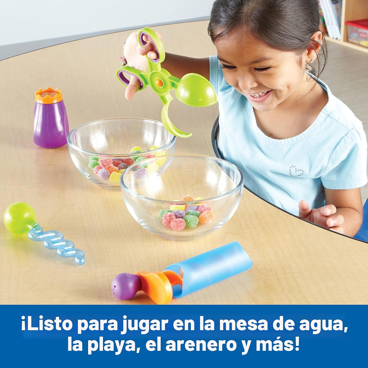 Learning Resources Juego de herramientas de motor fino de arena y agua