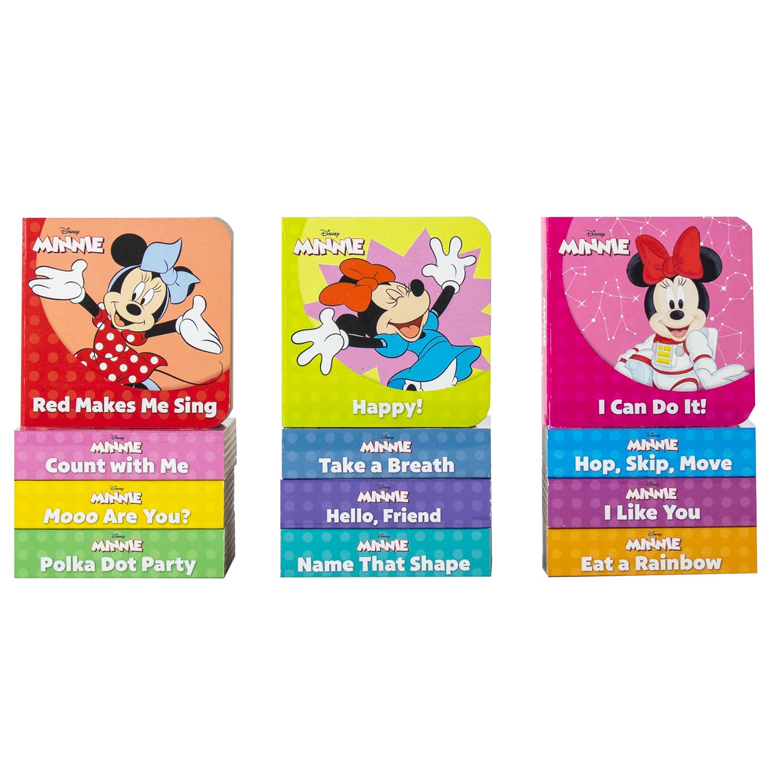 Disney - Mi amiga Minnie Mouse - My First Library 12 Board Book Block Set - Ideal para enseñar las primeras palabras