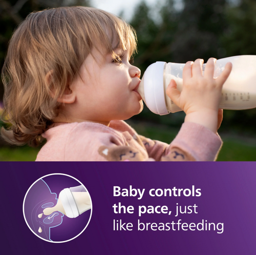 Avent Natural Reponse 3.0 Set de 3 biberones de 11 onz. con tetina no. 4