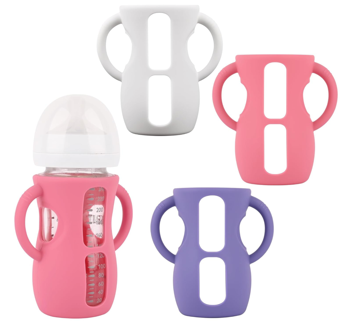 Funda de silicon para biberones de vidrio natural Avent de 8 onzas, sin BPA