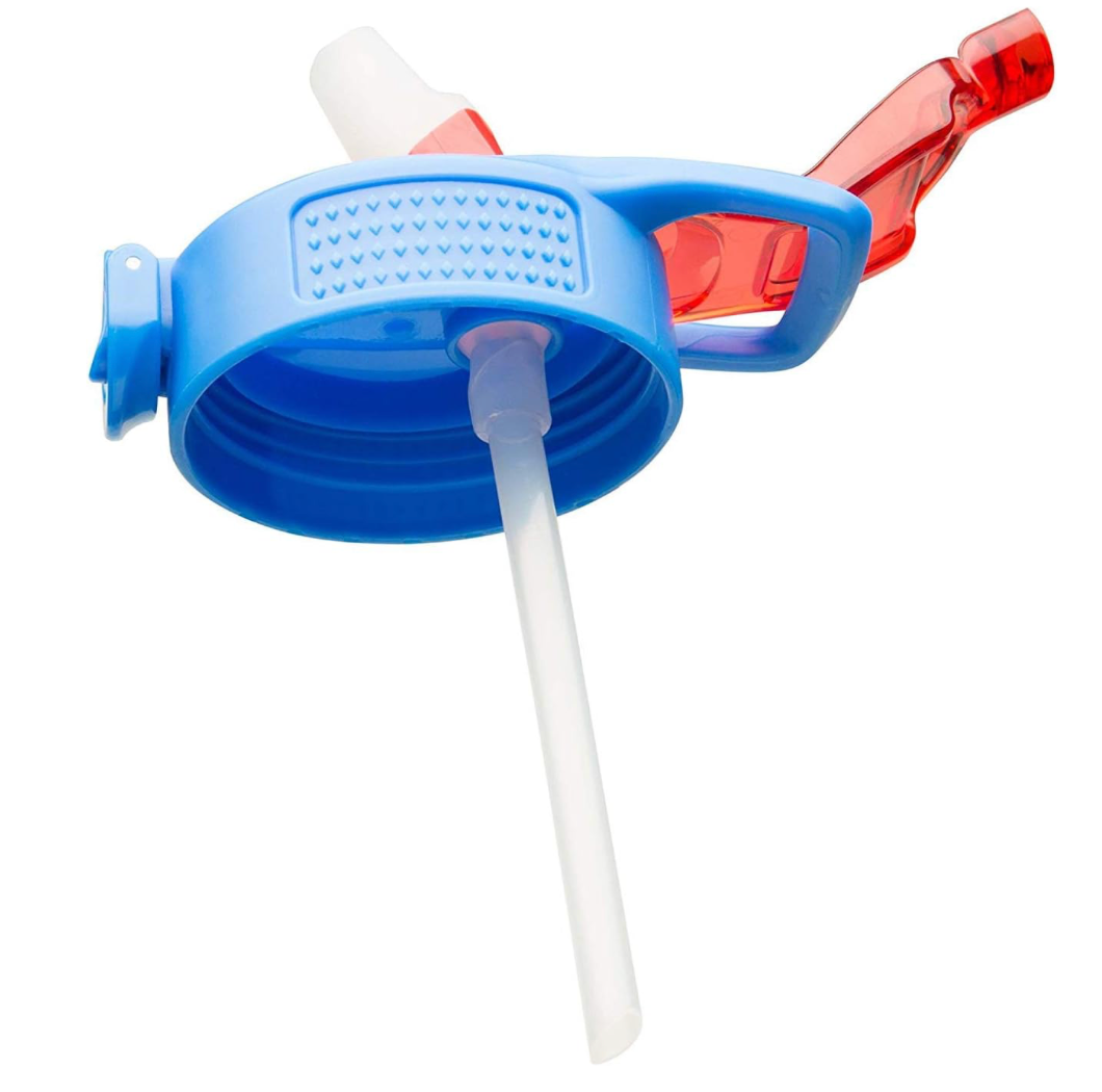 Zak. Botella de agua de acero inoxidable con pajilla plegable, reutilizable y sin BPA de 15 onzas
