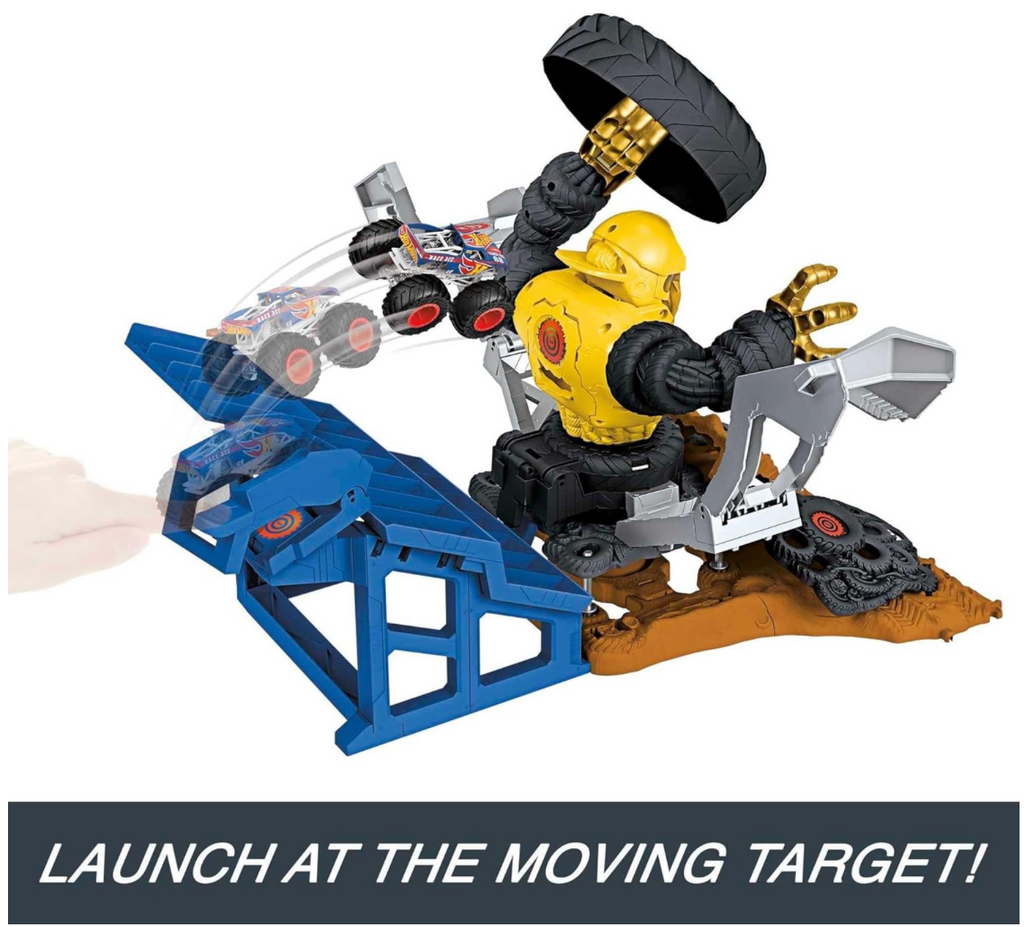 Hot Wheels Monster Trucks Arena Smashers Mega-Wrex vs. Crushzilla Takedown