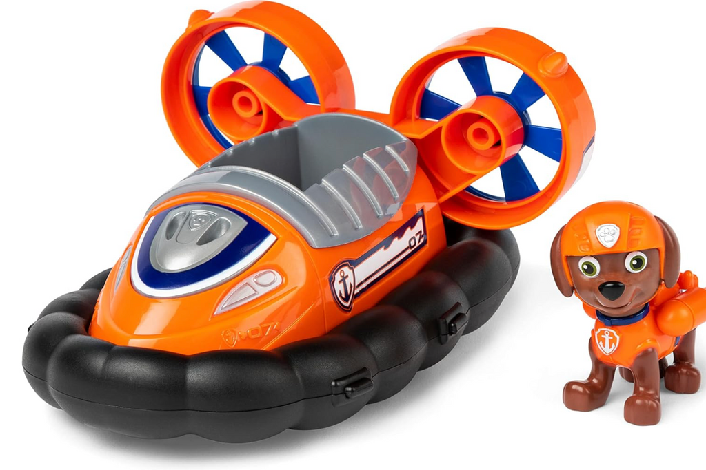 PAW PATROL - Vehículo aerodeslizador de Zuma con figura coleccionable, para niños a partir de 3 años