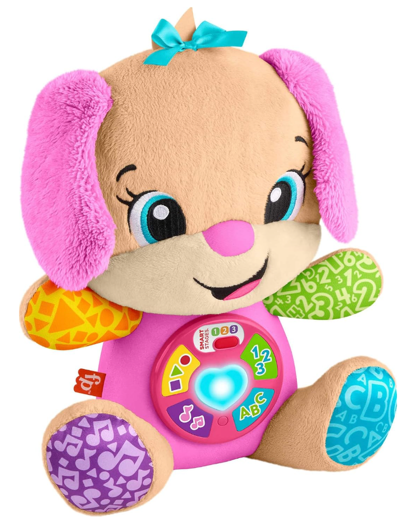 Fisher-Price Juguete para Bebé Laugh & Learn Smart Stages Sis Peluche Musical con Luces y Canciones de Aprendizaje para Bebés de 6+ Meses