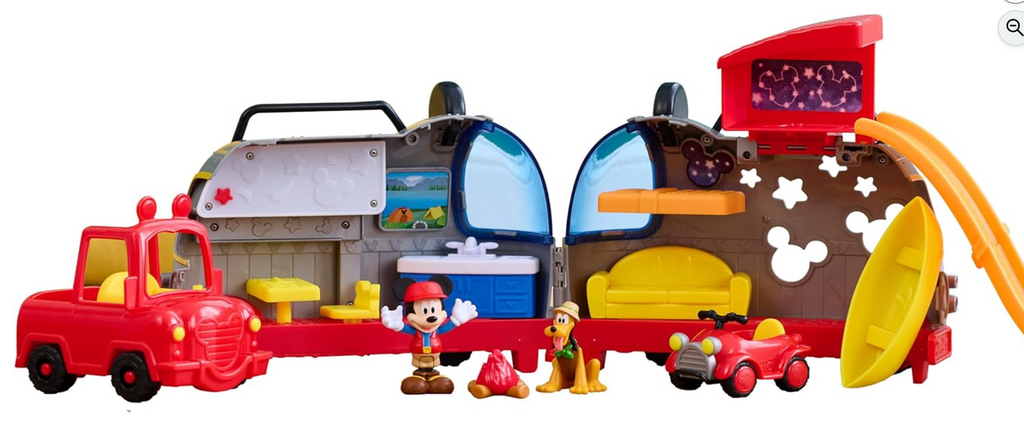 Just Play - Juego de 10 piezas de Disney Junior Mickey Mouse Happy Camper con luces y sonidos, juguetes para niños de 3 años en adelante