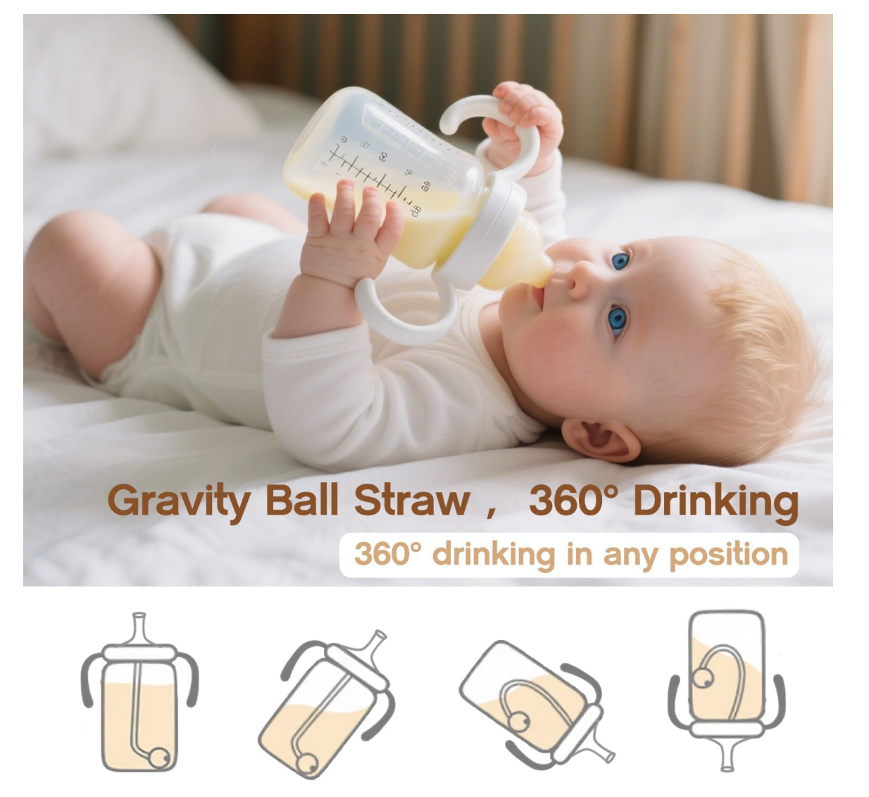 Kit de conversión suave de vaso con pajita para biberón natural Philips Avent, kit de transición para niños pequeños con boquilla superior de pajilla