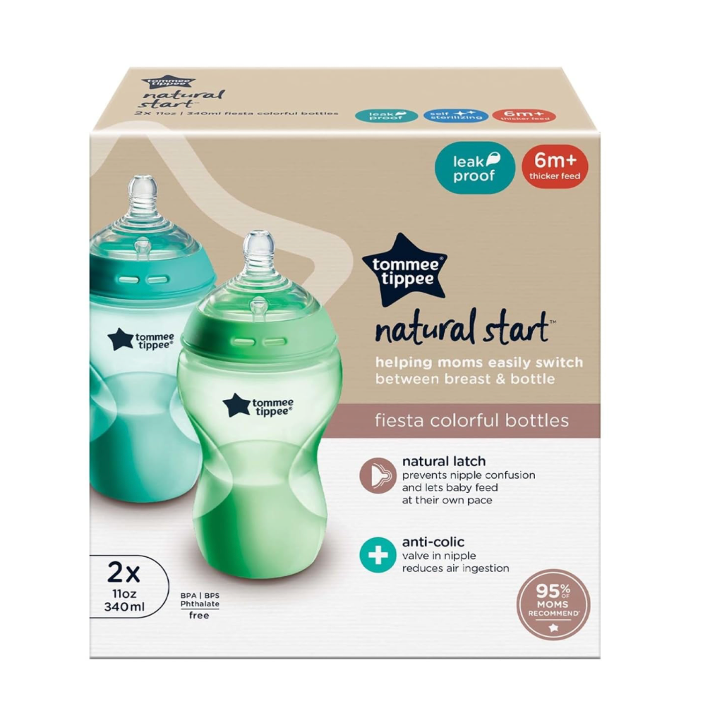 Tomme Tippee, duo biberones de 11 onz, tetina extra rapido