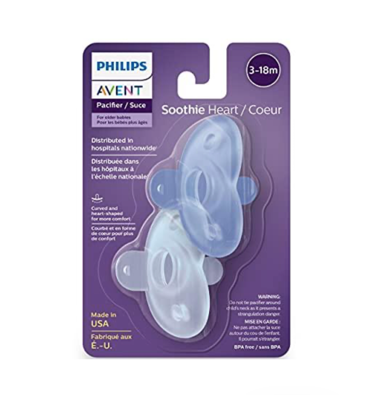 Philips Avent Soothie  Heart Chupetes de ortodoncia para bebés de  0 a 3 meses