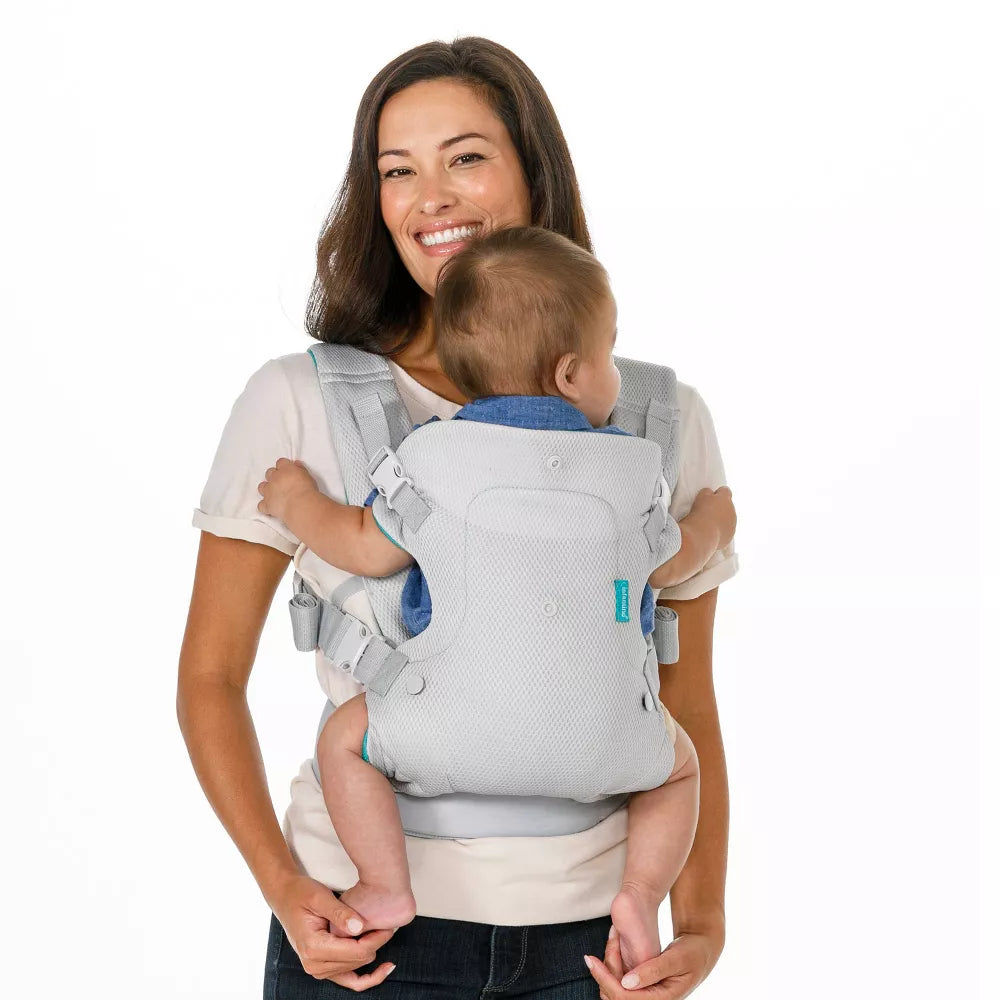 Portabebés convertible Infantino Flip 4 en 1 - 0-42 meses -  capacidad de 8-32 libras