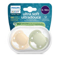 Philips Avent, Duo  Chupetes ultra suaves, diseño ortodóntico, para bebés de 6 a 18 meses, escudo flexible, pezón simétrico de silicona, sin BPA
