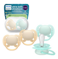 Philips Avent, Duo  Chupetes ultra suaves, diseño ortodóntico, para bebés de 0 a 6 meses, escudo flexible, pezón simétrico de silicona, sin BPA