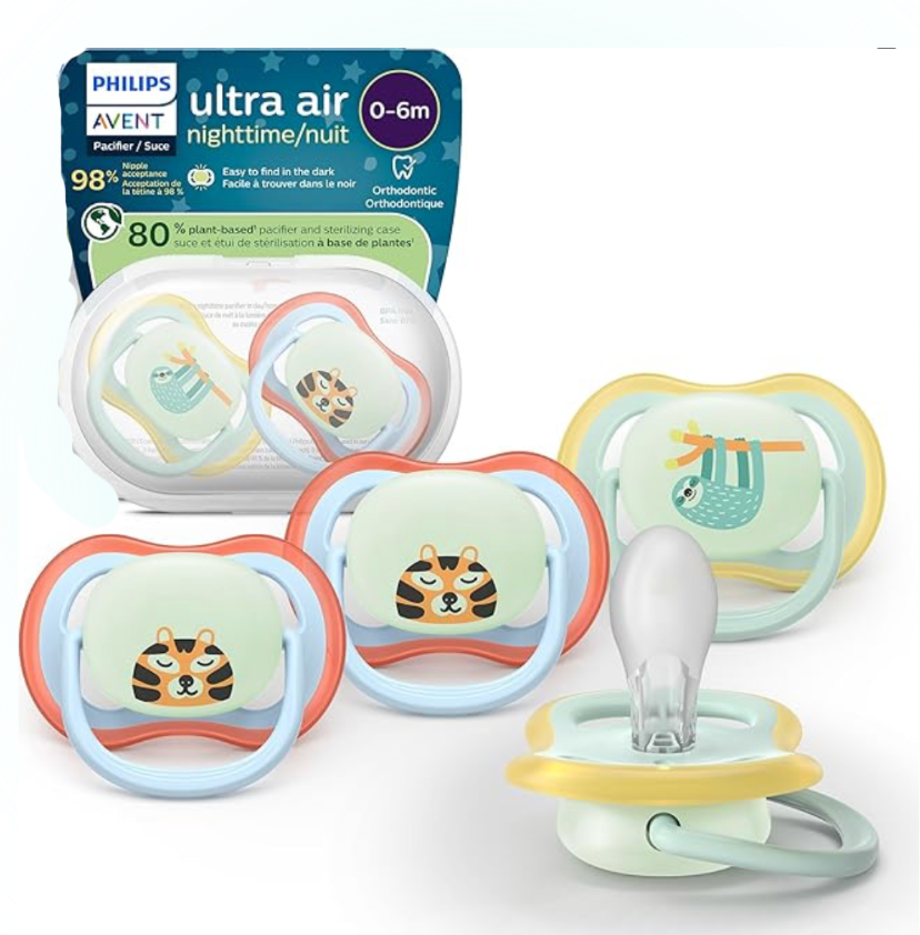 Philips Avent, Duo  Chupetes ultra suaves, diseño ortodóntico, para bebés de 0 a 6 meses, escudo flexible, pezón simétrico de silicona, sin BPA