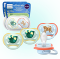 Philips Avent, Duo  Chupetes ultra suaves, diseño ortodóntico, para bebés de 0 a 6 meses, escudo flexible, pezón simétrico de silicona, sin BPA