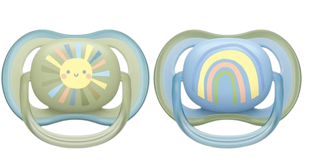 Philips Avent, Duo  Chupetes ultra suaves, diseño ortodóntico, para bebés de 0 a 6 meses, escudo flexible, pezón simétrico de silicona, sin BPA