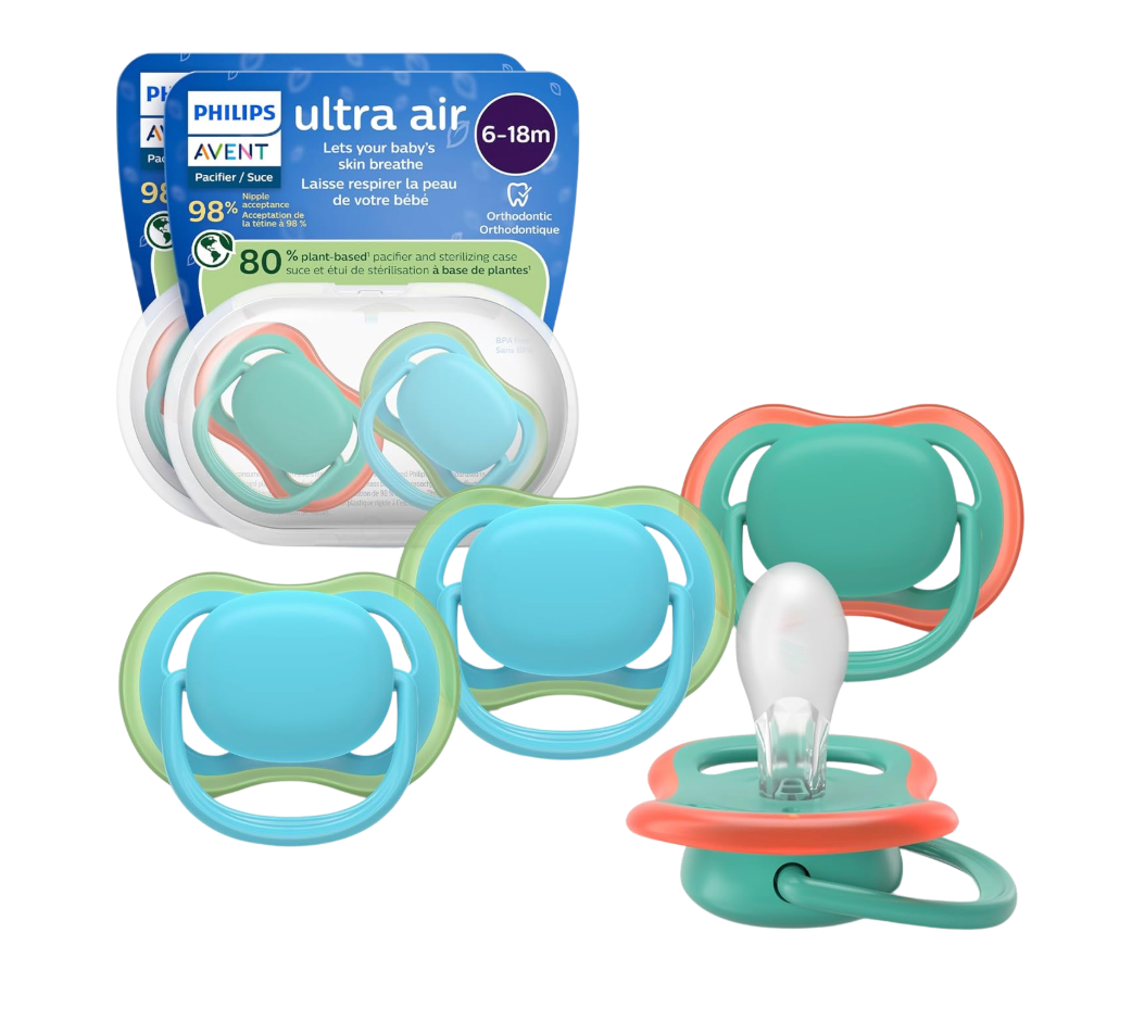 Philips Avent, Duo  Chupetes ultra suaves, diseño ortodóntico, para bebés de 6 a 18 meses, escudo flexible, pezón simétrico de silicona, sin BPA