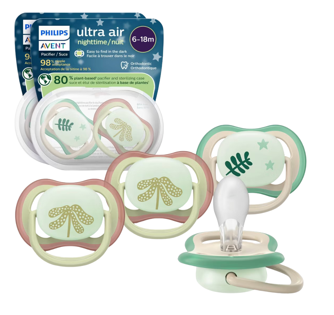 Philips Avent, Duo  Chupetes ultra suaves, diseño ortodóntico, para bebés de 6 a 18 meses, escudo flexible, pezón simétrico de silicona, sin BPA