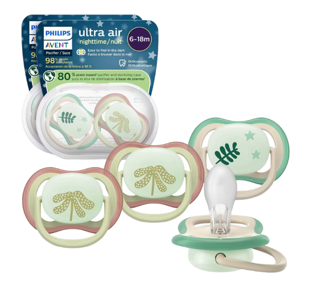 Philips Avent, Duo  Chupetes ultra suaves, diseño ortodóntico, para bebés de 6 a 18 meses, escudo flexible, pezón simétrico de silicona, sin BPA