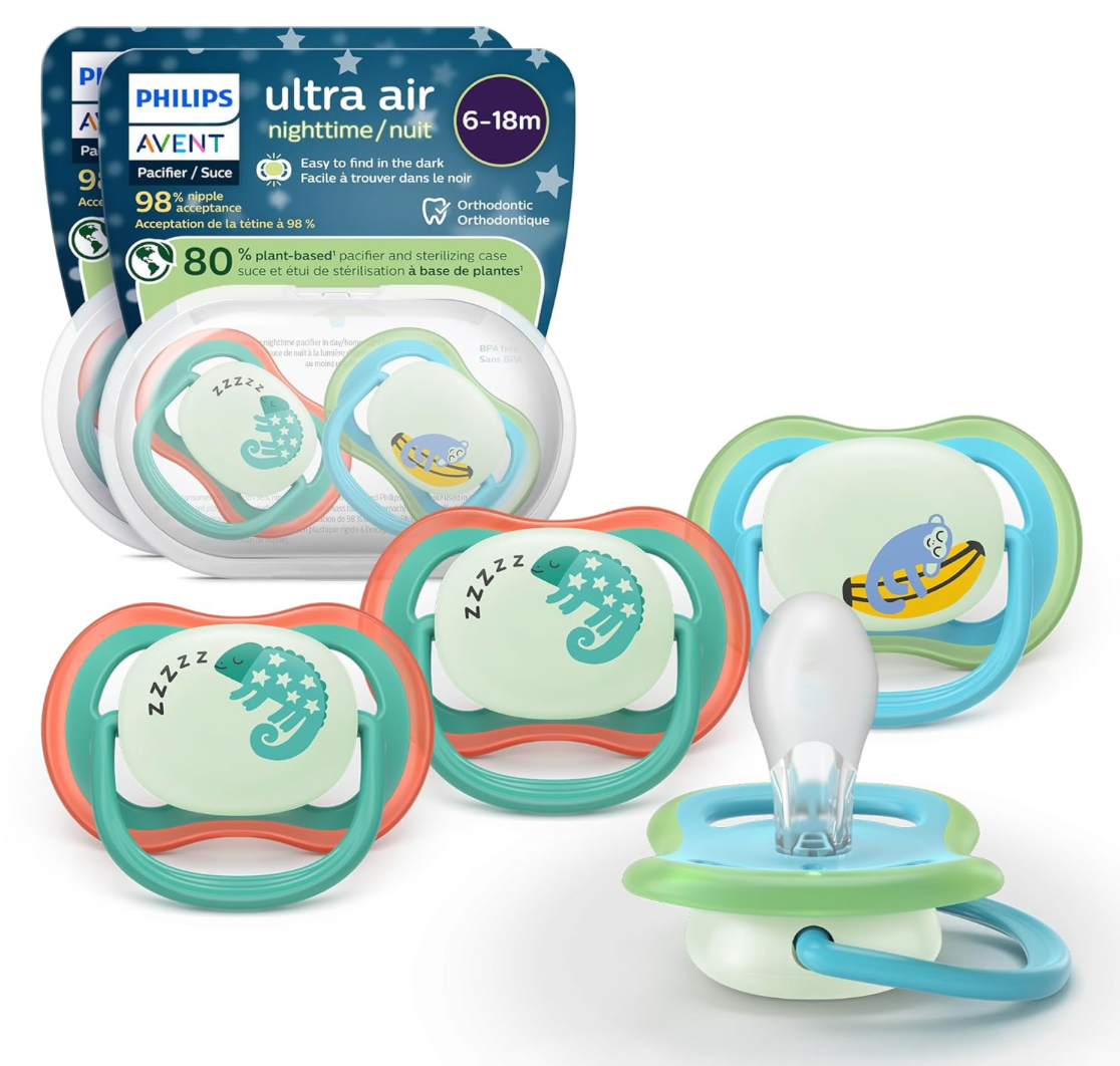 Philips Avent, Duo  Chupetes ultra suaves, diseño ortodóntico, para bebés de 6 a 18 meses, escudo flexible, pezón simétrico de silicona, sin BPA
