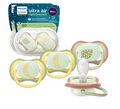 Philips Avent, Duo  Chupetes ultra suaves, diseño ortodóntico, para bebés de 18 meses, escudo flexible, pezón simétrico de silicona, sin BPA