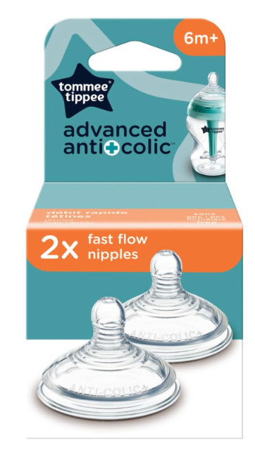 Tetina Tomme Tippee Advance Anticolic, fluido rapido 6 m+