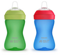 Philips Avent, Vaso con boquilla suave y diseño a prueba de fugas, Azul/Verde, 10 onzas, 2 unidades